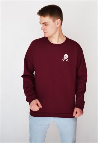 BURGUNDY SUNSET (WHITE) SWEATSHIRT