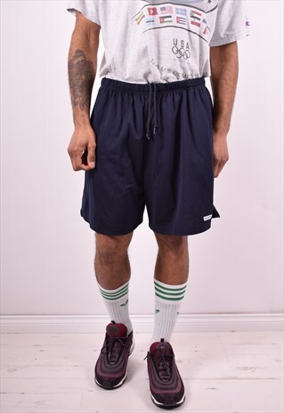 NEW BALANCE MENS VINTAGE SHORTS W38 NAVY BLUE 90'S