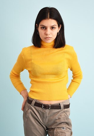 90'S RETRO MINIMALIST TURTLENECK KNIT JUMPER
