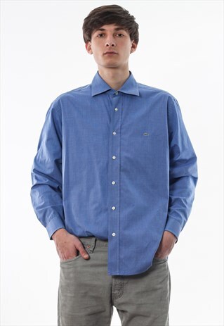VINTAGE LACOSTE 90S BLUE LONG SLEEVE