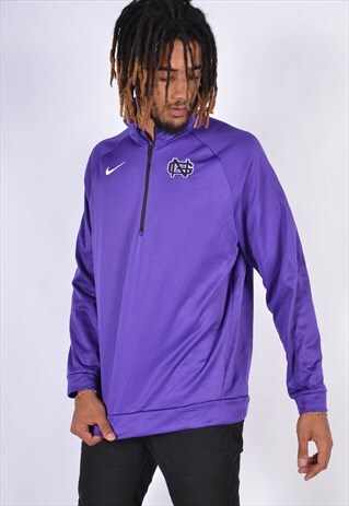 VINTAGE NIKE 1/4 ZIP SWEATSHIRT PURPLE