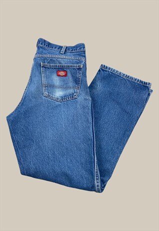 Vintage Dickies Jeans Workwear Cargo Pants 36x32 Blue 3138