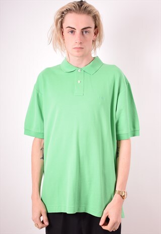 FILA MENS VINTAGE POLO SHIRT LARGE GREEN 90S