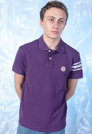 VINTAGE MONCLER PURPLE POLO SHIRT