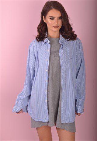 BLUE RALPH LAUREN STRIPED SHIRT GRL3243
