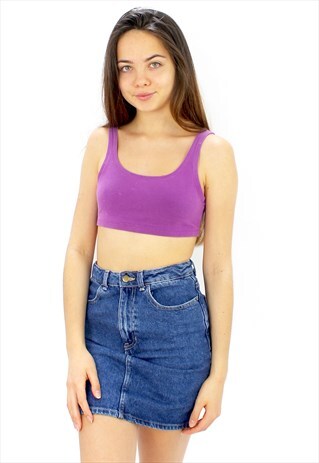 90'S RETRO PURPLE FESTIVAL CROP TOP