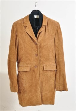 Vintage 90s blazer suede leather coat
