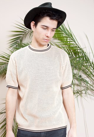 VINTAGE, UNISEX FISHNET TOP
