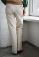 VINTAGE MUSTANG CREAM STRAIGHT CORDUROY TROUSERS