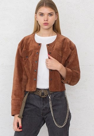 VINTAGE BROWN SUEDE JACKET
