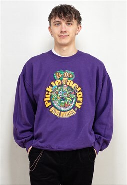 Vintage 00's Ye Old Pickle Factory Sweatshirt in Purple