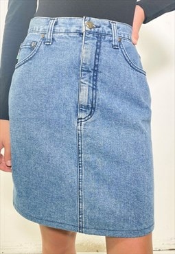 Vintage 90s MOSCHINO denim jeans skirt 