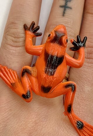 HANDMADE FUNKY FROG / TOAD UNISEX FESTIVAL STATEMENT RING