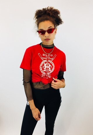 VINTAGE RALPH LAUREN POLO TEAM GRAPHIC T SHIRT