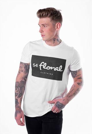 RECTANGLE GRAPHIC T-SHIRT - WHITE/DARK GREY