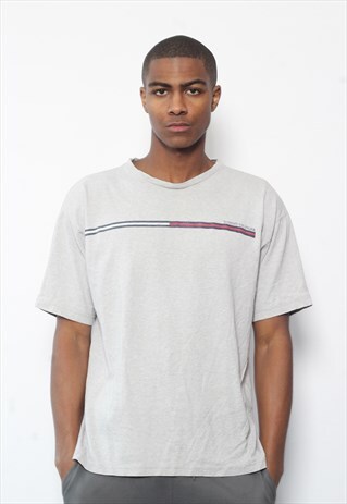 VINTAGE TOMMY HILFIGER LOGO T-SHIRT GREY