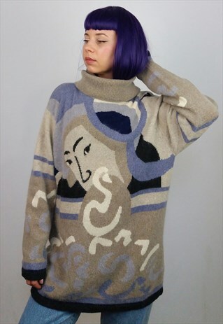 POOOLS VINTAGE 90'S HIGH ROLL NECK JUMPER / TURTLENECK