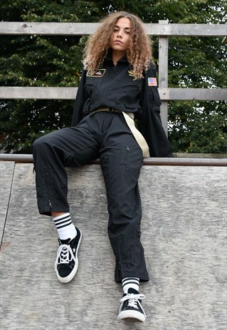VINTAGE FLIGHT F-117 ALL BLACK JUMPSUIT