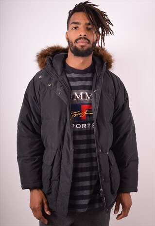 INVICTA MENS VINTAGE PADDED JACKET SMALL BLACK 90S