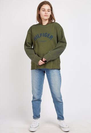 VINTAGE GREEN TOMMY HILFIGER SWEATSHIRT