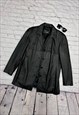 Vintage Black Leather Jacket Size 16