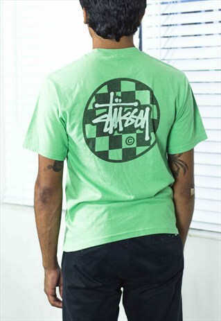 VINTAGE STUSSY T-SHIRT LOGO 90S S 5.4