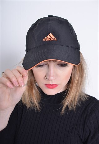 VINTAGE ADIDAS BASEBALL CAP HAT BLACK