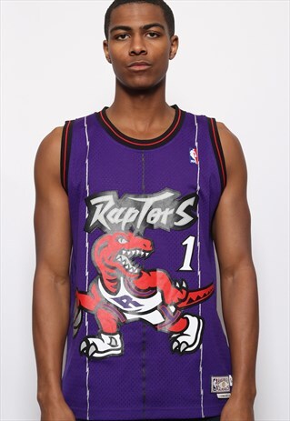 VINTAGE ADIDAS TORONTO RAPTORS TRACY MCGRADY JERSEY PURPLE
