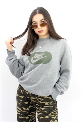 90'S RETRO GREY OVERSIZED SWEATSHIRT