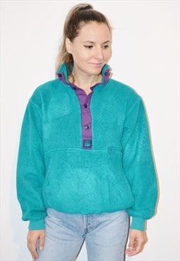 Vintage 90s Patterned 1/4 Fleece Sweatshirt made in ENGLAND