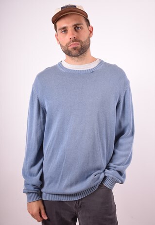 HENRI LLOYD MENS VINTAGE JUMPER SWEATER XL BLUE 90S