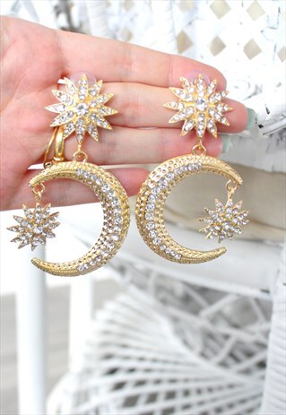 EARRINGS MOON AND STAR