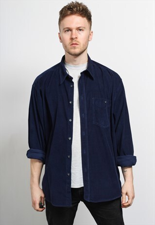 VINTAGE CORDUROY SHIRT BLUE