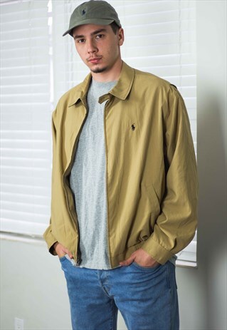 VINTAGE POLO RALPH LAUREN HARRINGTON JACKET LOGO 90S XL 22.1