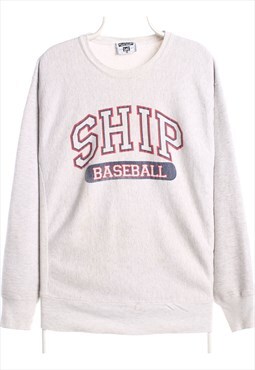 Vintage 90's Lee Sweatshirt Ship Baseballl Heavyweight