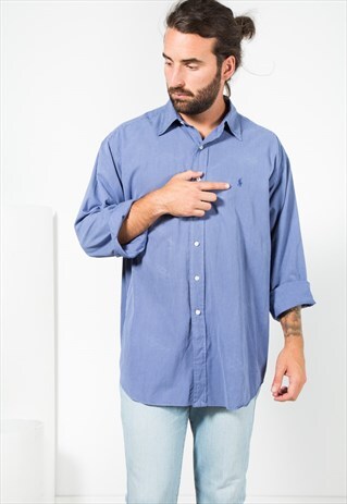 VINTAGE 80S CLASSIC POLO RALPH LAUREN SHIRT / S4603