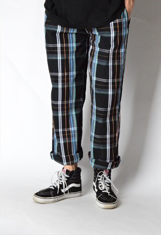 VINTAGE 90S CHECK SLEEPWEAR PANTS