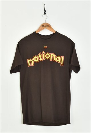 Vintage National T-Shirt Brown Medium