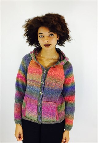 GORGEOUS BOHO KNITTED WOOL CARDIGAN