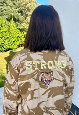 Vintage Upcycled British Army Strong Tiger Camouflage Shirt