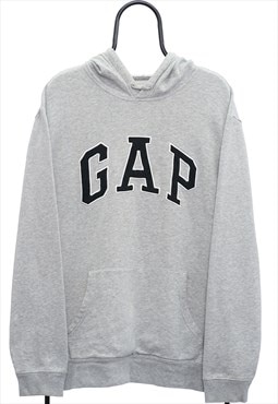 Vintage GAP Spellout Grey Hoodie Womens