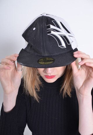 VINTAGE NEW YORK YANKEES BASEBALL CAP HAT BLACK
