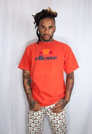 ELLESSE ORANGE VINTAGE T SHIRT