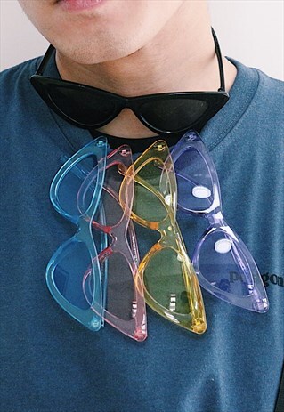 BLUE CAT EYE SUNGLASSES