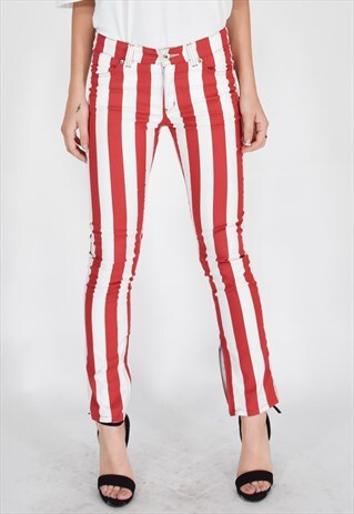 MOSCHINO JEANS MULTICOLOUR STRIPED SPORT PANTS