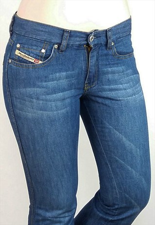 VINTAGE 90'S FLARED JEANS LIGHTWEIGHT DENIM LOW WAIST