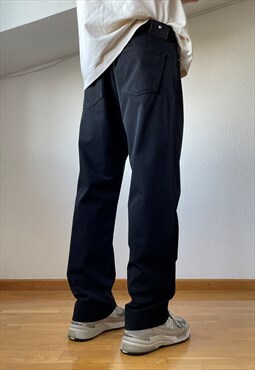Vintage VERSACE Pants Nylon Trousers 90s Black