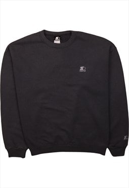 Vintage 90's Starter Sweatshirt Heavyweight Crew Neck Black