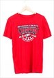 Vintage Frankton School Basketball T Shirt Red Short Sleeve 