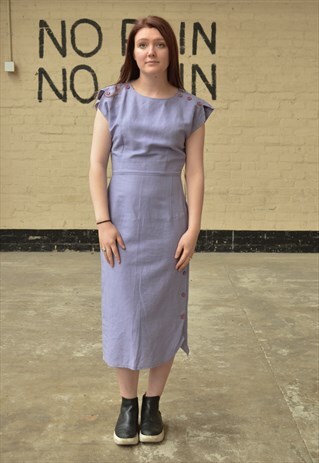 VINTAGE PURPLE MIDI DRESS